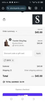 Stockyard Exchange coupon verification screenshot