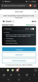 Amber15 coupon verification screenshot