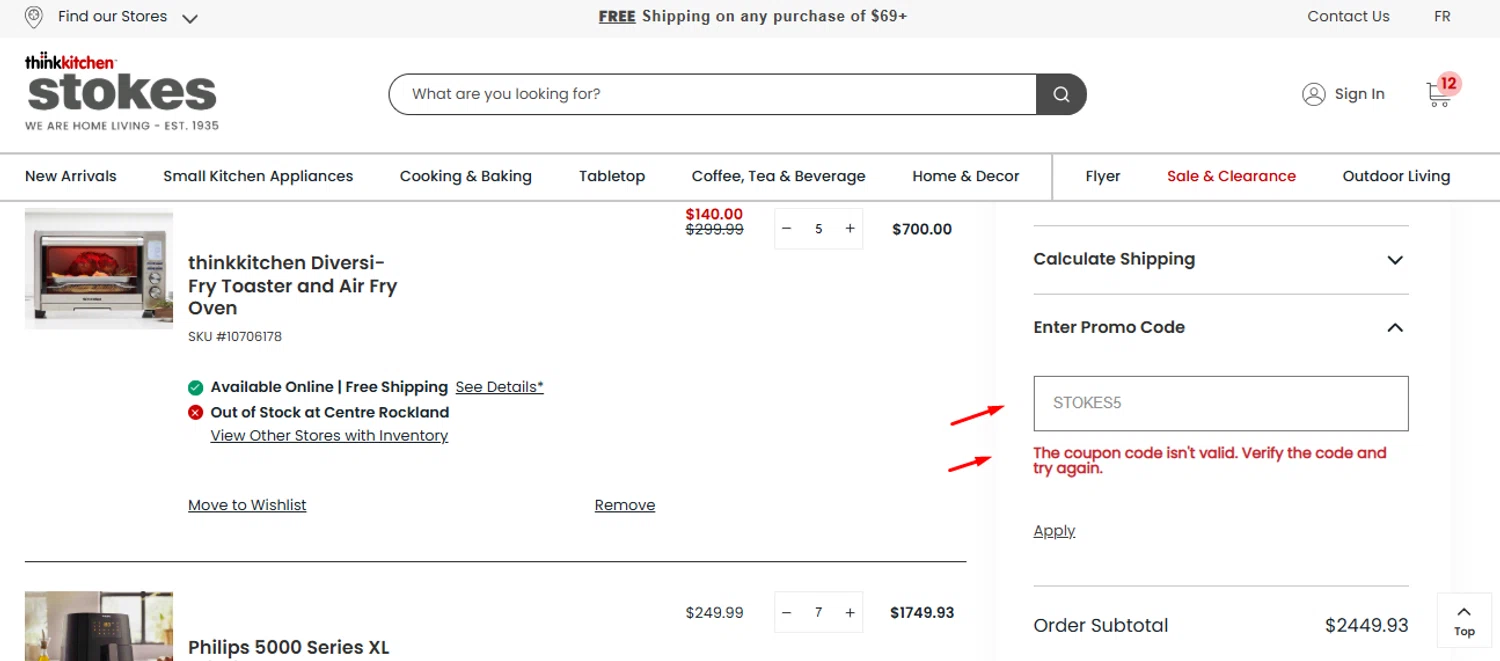 Stokes promo code screenshot showing code STOKES5 applied at Stokes checkout page. Uploaded by SimplyCodes community member MarielisPb on Jul 5, 2025