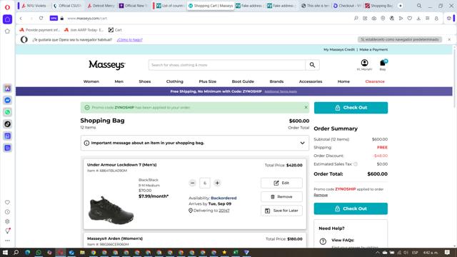 Stoneberry checkout page showing Stoneberry promo code box | Screenshot taken by SimplyCodes community member on Aug 30, 2025