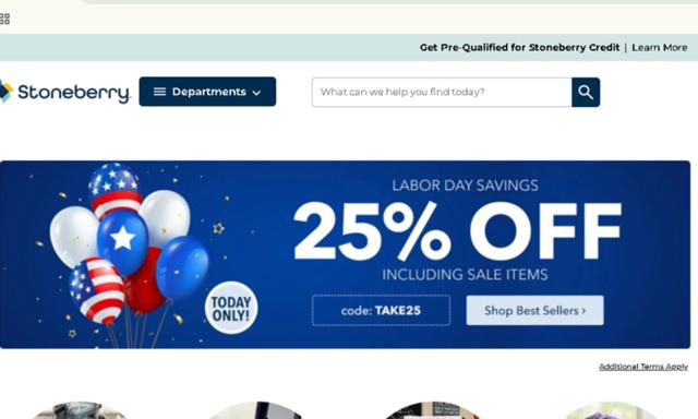 Stoneberry checkout page showing Stoneberry promo code box | Screenshot taken by SimplyCodes community member on Sep 1, 2025