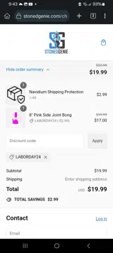 StonedGenie coupon verification screenshot