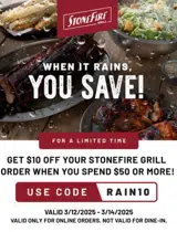 Stonefire Grill coupon verification screenshot