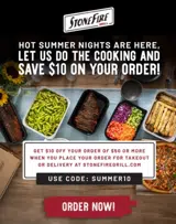 Stonefire Grill coupon verification screenshot