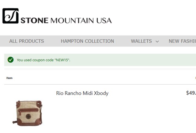 Stone Mountain checkout page showing Stone Mountain discount code box | Screenshot taken by SimplyCodes community member on Jul 25, 2025