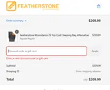 Featherstone Outdoor coupon verification screenshot