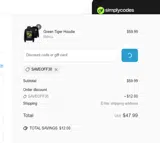SAVEOFF30 coupon verification screenshot