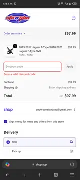 STO N SHO coupon verification screenshot