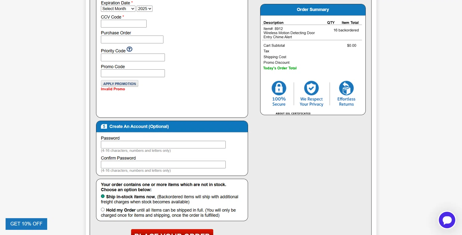 Specialty Store Services promo code screenshot showing code 9MK5HOWL applied at Specialty Store Services checkout page. Uploaded by SimplyCodes community member ArthurMorgan on Oct 30, 2025