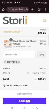 Festive24 coupon verification screenshot
