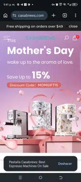 MOTHERSDAY10 coupon verification screenshot