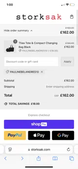 PAULINEBELANDRES10 coupon verification screenshot