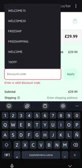 CLOCK10 coupon verification screenshot