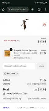 Storyville coupon verification screenshot