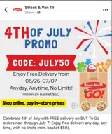 Strack & Van Til coupon verification screenshot