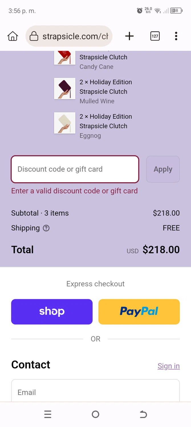 Strapsicle discount code screenshot showing code 10OFF applied at Strapsicle checkout page. Uploaded by SimplyCodes community member Typer19 on Nov 20, 2025