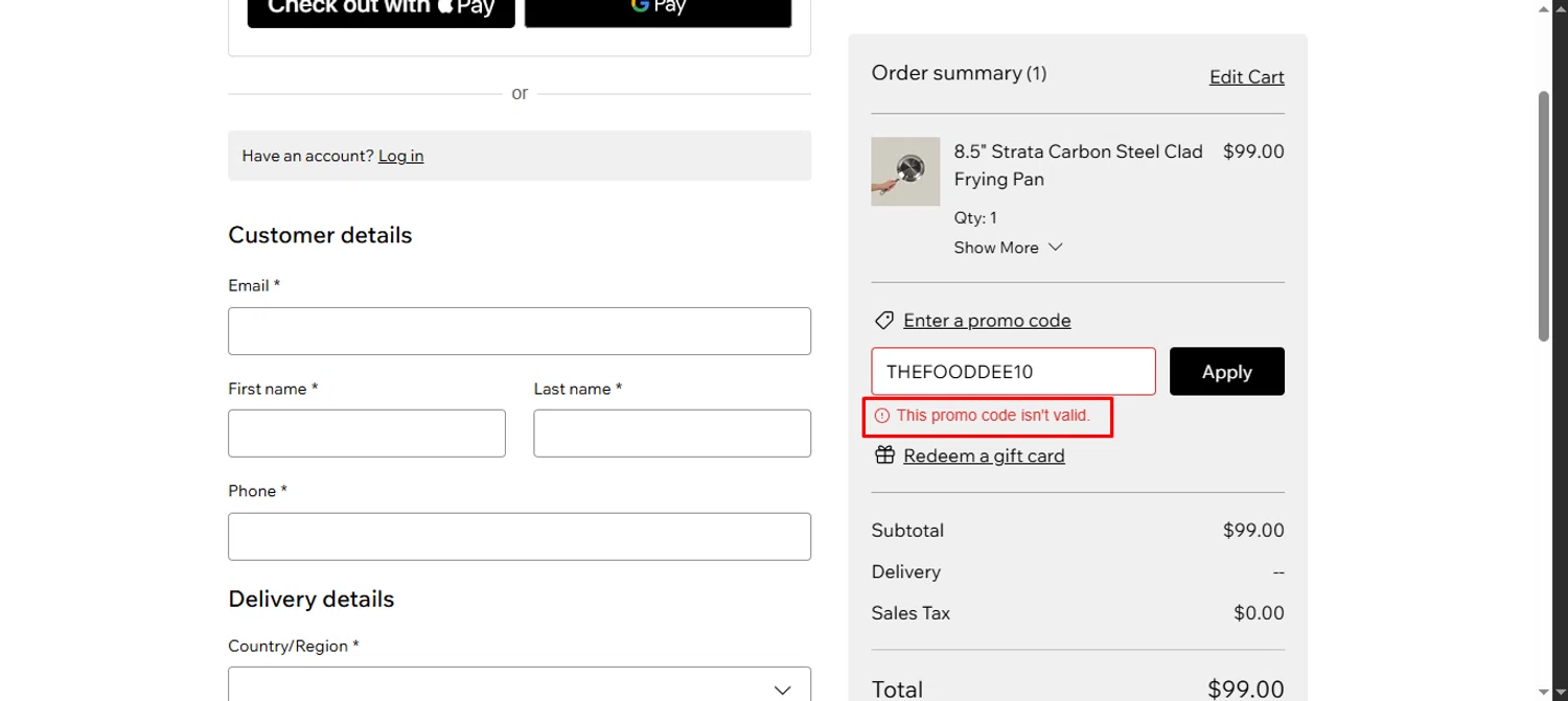 Strata promo code screenshot showing code THEFOODDEE10 applied at Strata checkout page. Uploaded by SimplyCodes community member noworries on Nov 2, 2025