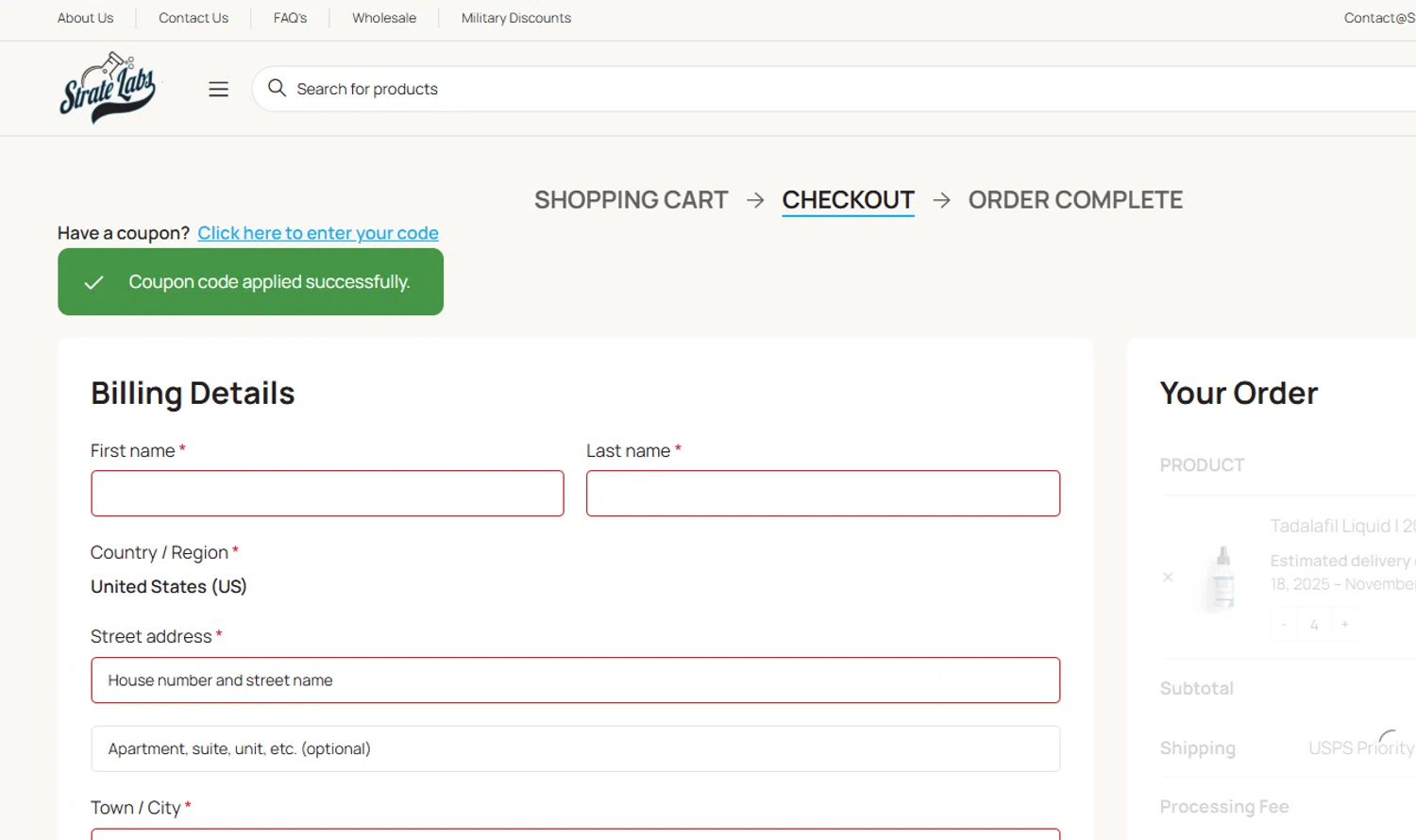 Strate Labs promo code screenshot showing code GK15 applied at Strate Labs checkout page. Uploaded by SimplyCodes community member usermariee on Nov 16, 2025