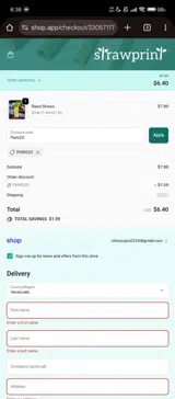 Paris20 coupon verification screenshot
