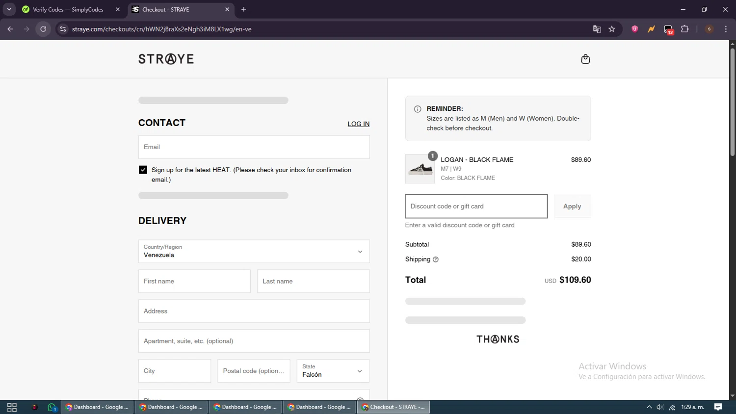 STRAYE discount code screenshot showing code laborday25 applied at STRAYE checkout page. Uploaded by SimplyCodes community member GoldSentinel1426 on Sep 8, 2025