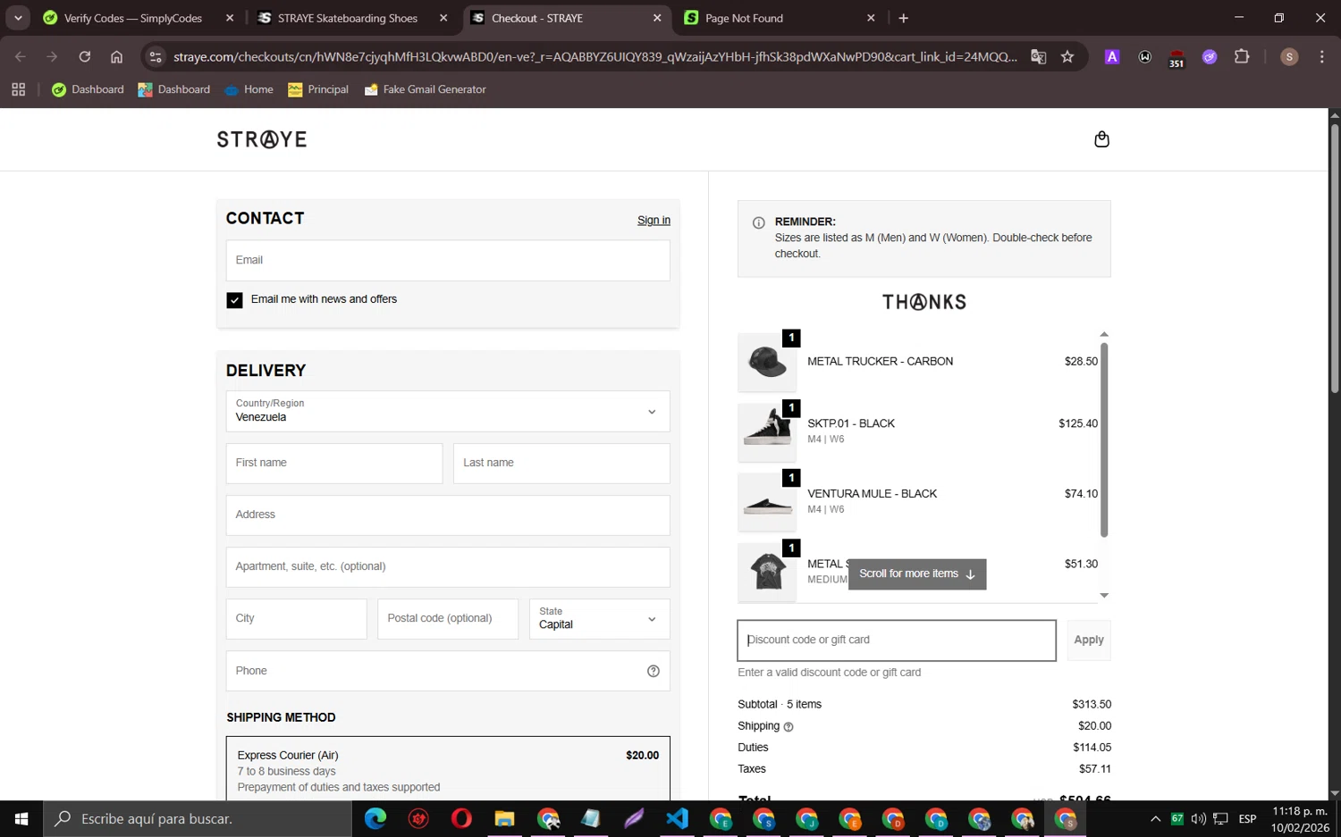 STRAYE discount code screenshot showing code HOHEAT applied at STRAYE checkout page. Uploaded by SimplyCodes community member TreasurePioneer6575 on Feb 11, 2026