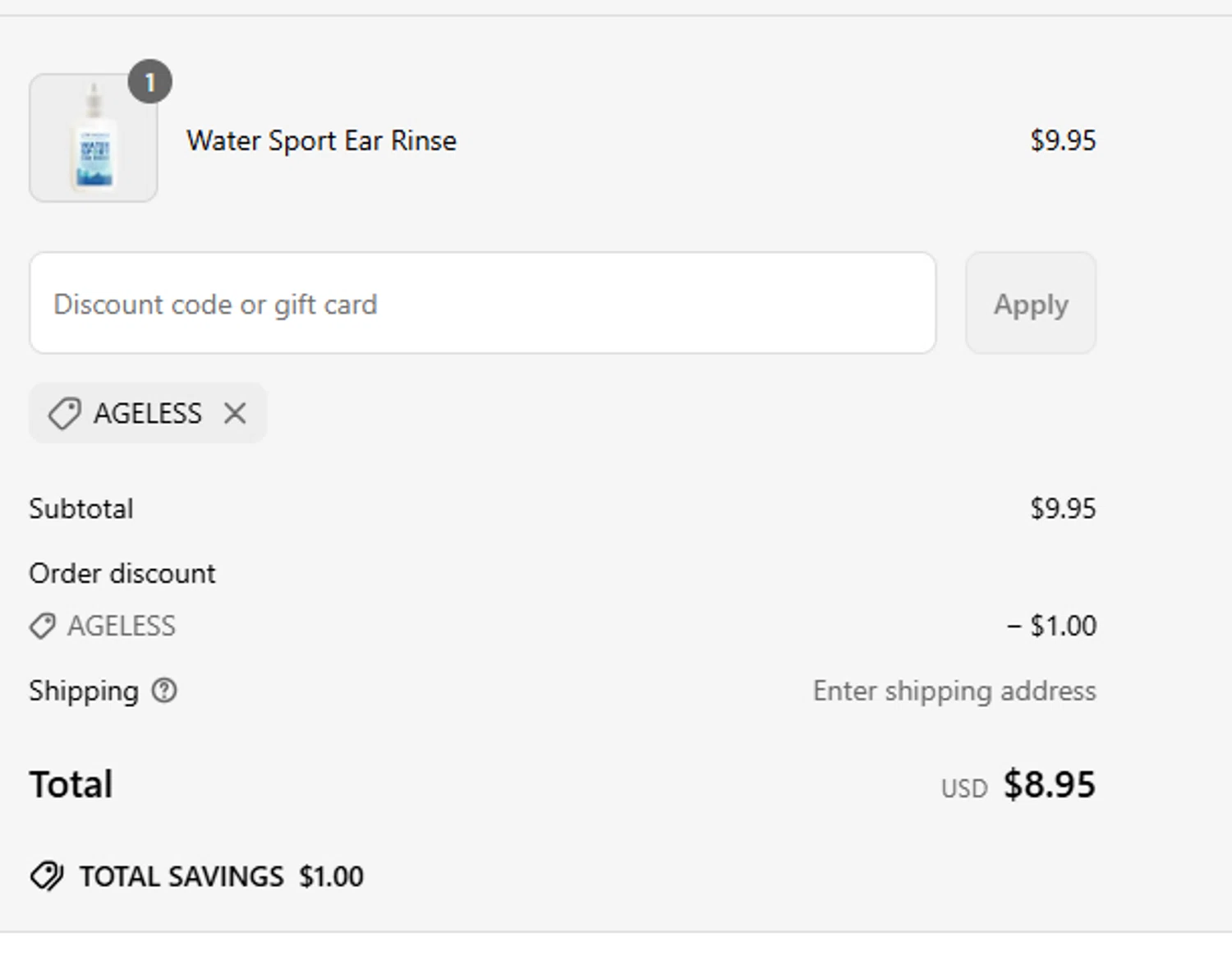 Stream2Sea promo code screenshot showing code AGELESS applied at Stream2Sea checkout page. Uploaded by SimplyCodes community member dragonjeffer_93a9 on May 23, 2025