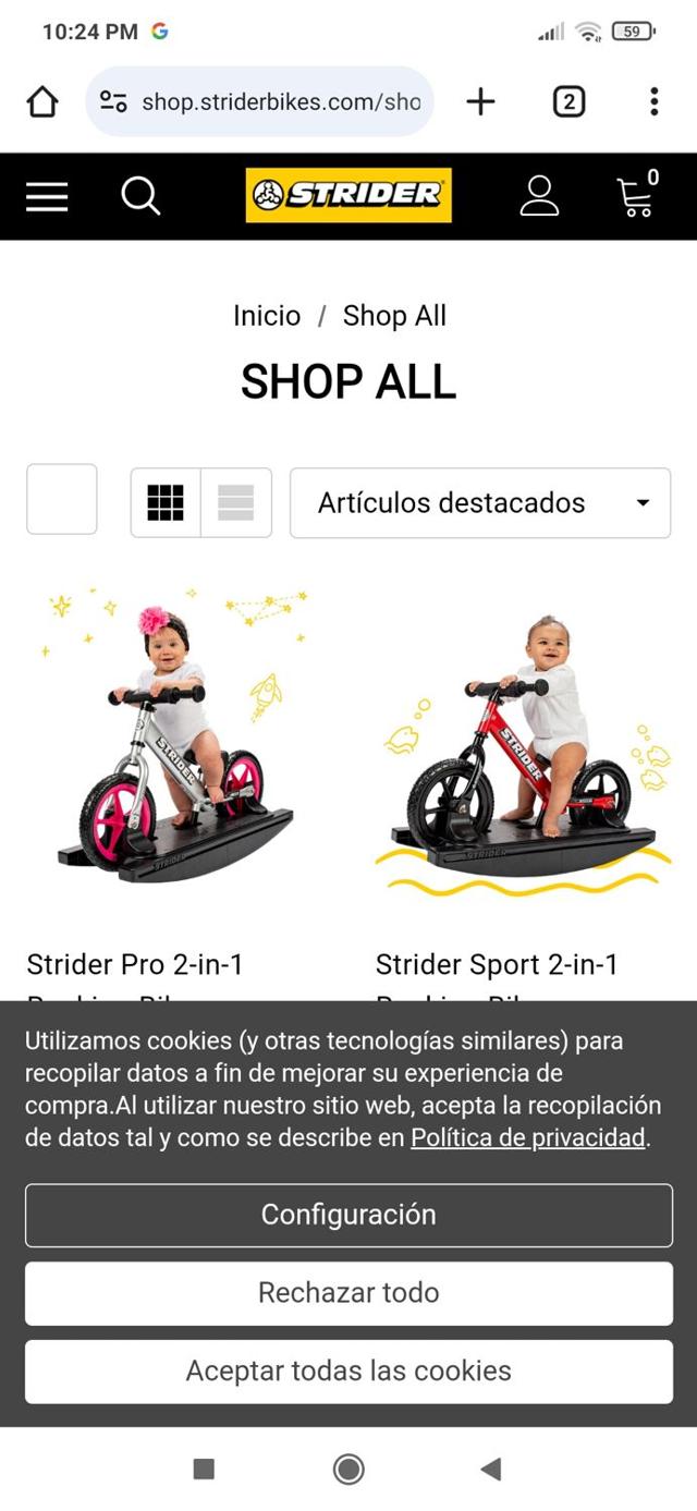 Strider Bikes checkout page showing Strider Bikes discount code box | Screenshot taken by SimplyCodes community member on Mar 1, 2025