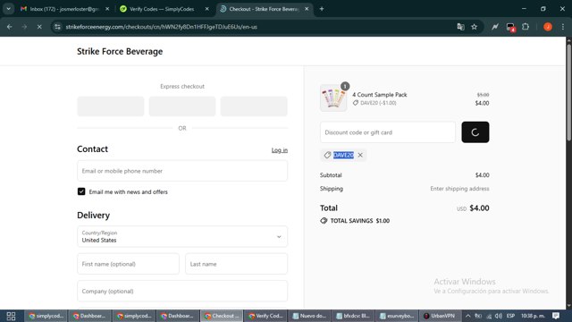 Strike Force checkout page showing Strike Force promo code box | Screenshot taken by SimplyCodes community member on Sep 6, 2025