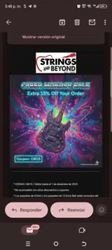 Cm15 coupon verification screenshot