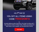 FREEDOM15 coupon verification screenshot