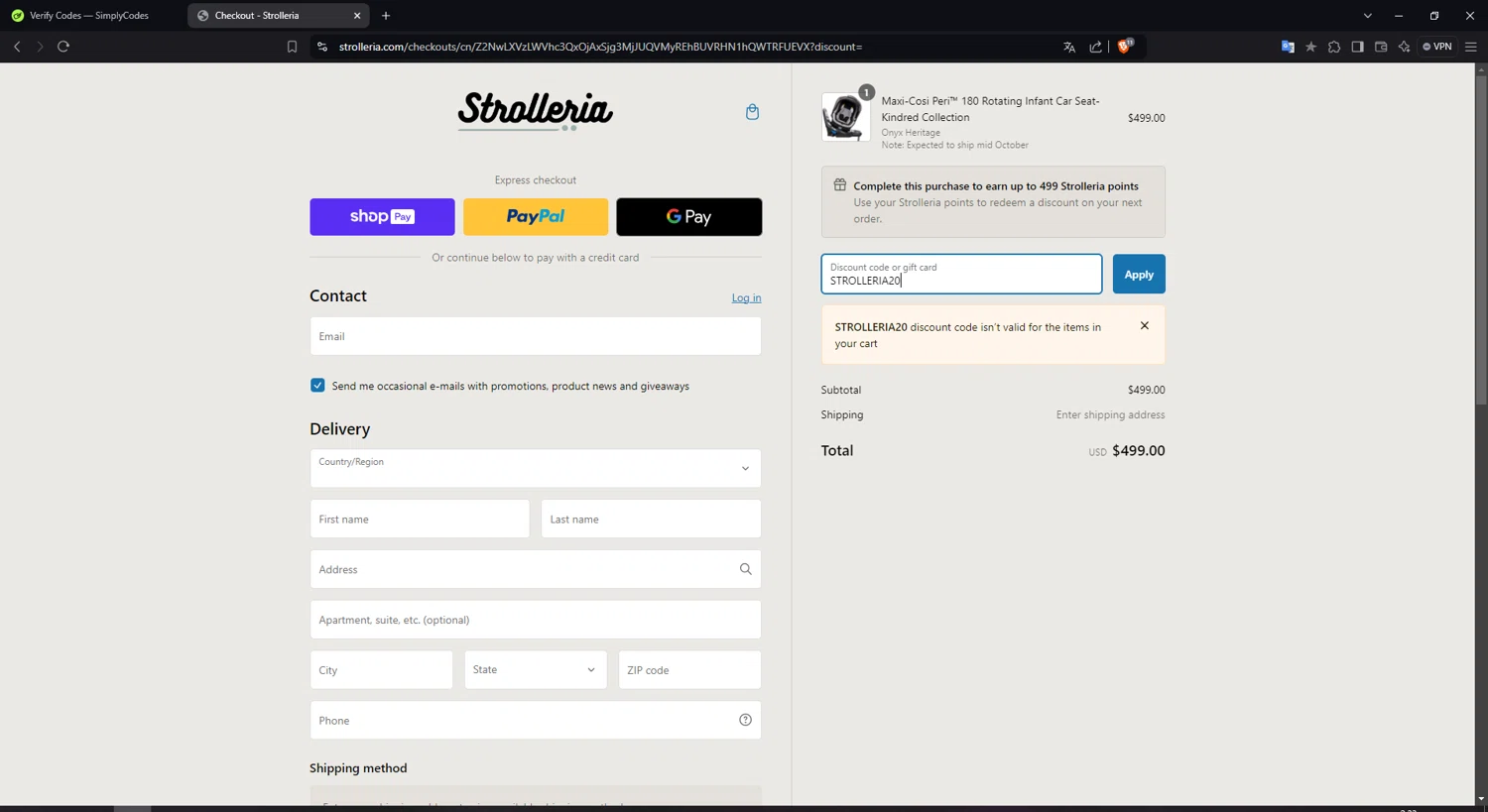 how to use Strolleria coupons