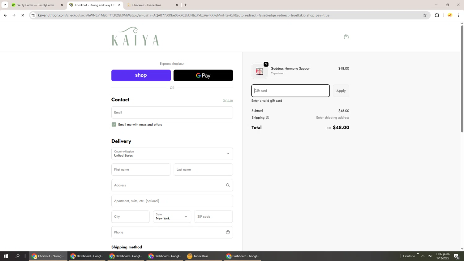 Strong + Sexy Fit discount code screenshot showing code syd20 applied at Strong + Sexy Fit checkout page. Uploaded by SimplyCodes community member Richard251 on Dec 2, 2025