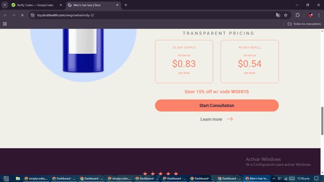Strut checkout page showing Strut promo code box | Screenshot taken by SimplyCodes community member on Mar 10, 2025