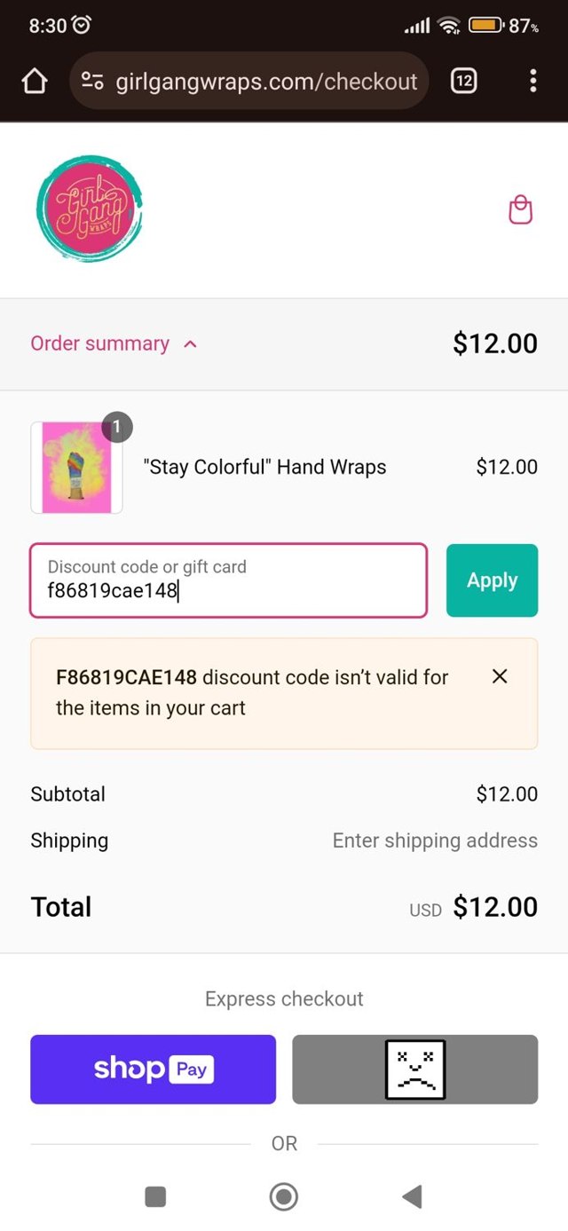 Strut checkout page showing Strut promo code box | Screenshot taken by SimplyCodes community member on Dec 18, 2024