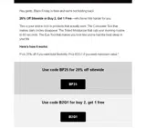BF25 coupon verification screenshot
