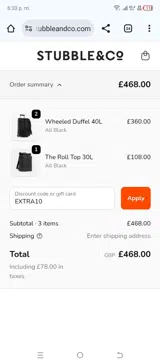 EXTRA10 coupon verification screenshot