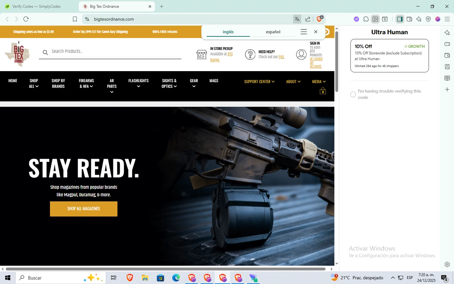 Stubforge discount code screenshot showing code 100TO109TICKETS applied at Stubforge checkout page. Uploaded by SimplyCodes community member Rayyyyyy on Dec 24, 2025