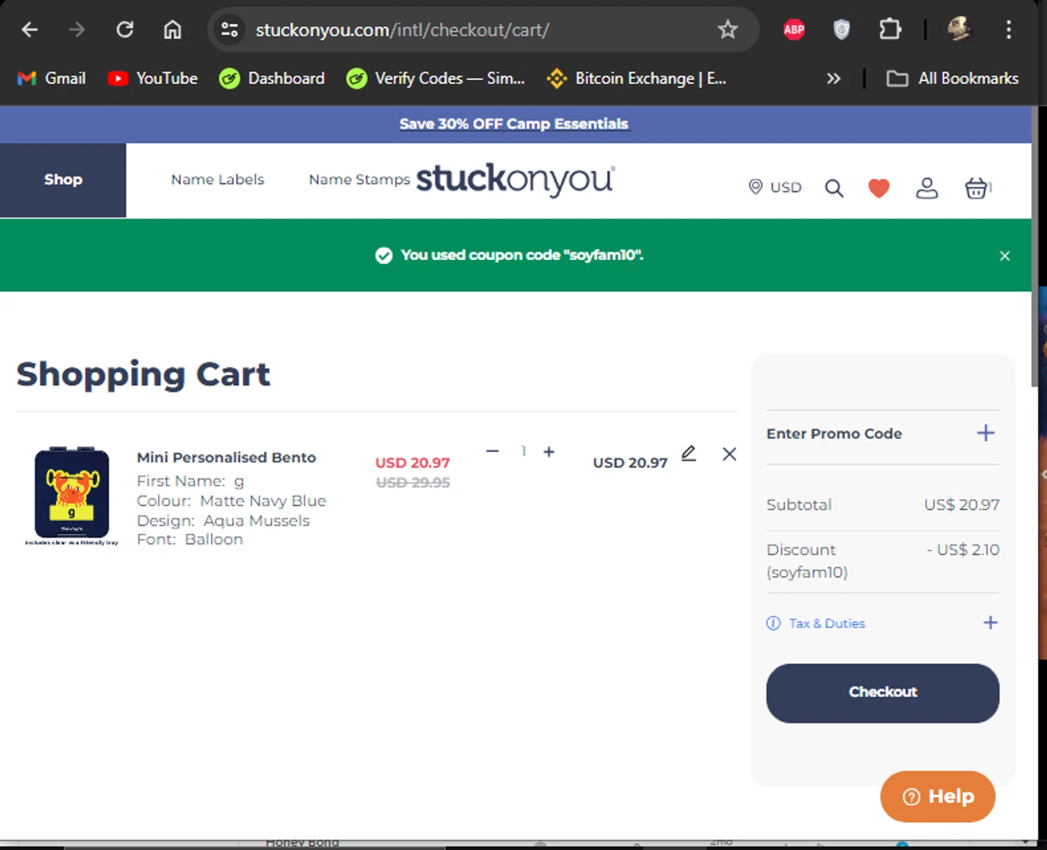 how to use Stuck On You coupons