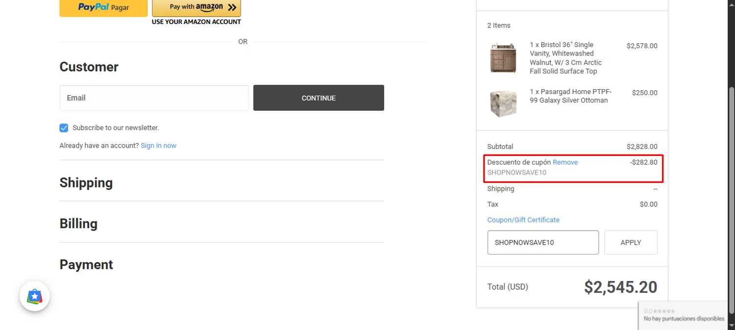 StudioLX promo code screenshot showing code SHOPNOWSAVE10 applied at StudioLX checkout page. Uploaded by SimplyCodes community member noworries on Jul 5, 2025