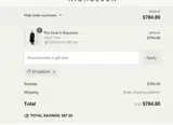 STUDIO10 coupon verification screenshot