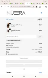 WELCOMETOPARADISE25 coupon verification screenshot