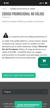 PRESDAY coupon verification screenshot