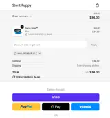 Stunt Puppy coupon verification screenshot