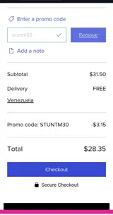 stuntm30 coupon verification screenshot