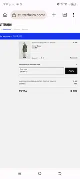 EXTRA10 coupon verification screenshot