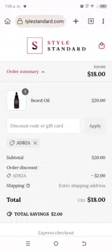 ADB2A coupon verification screenshot