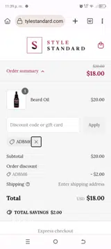 ADBM6 coupon verification screenshot