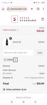ADBM0 coupon verification screenshot