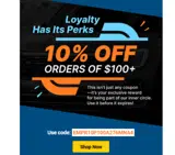Carparts JC Whitney coupon verification screenshot