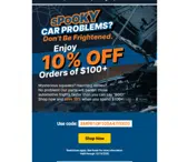Carparts JC Whitney coupon verification screenshot